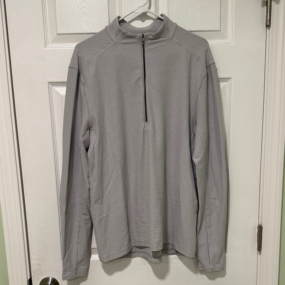 lululemon athletica gray quarter zip sweater